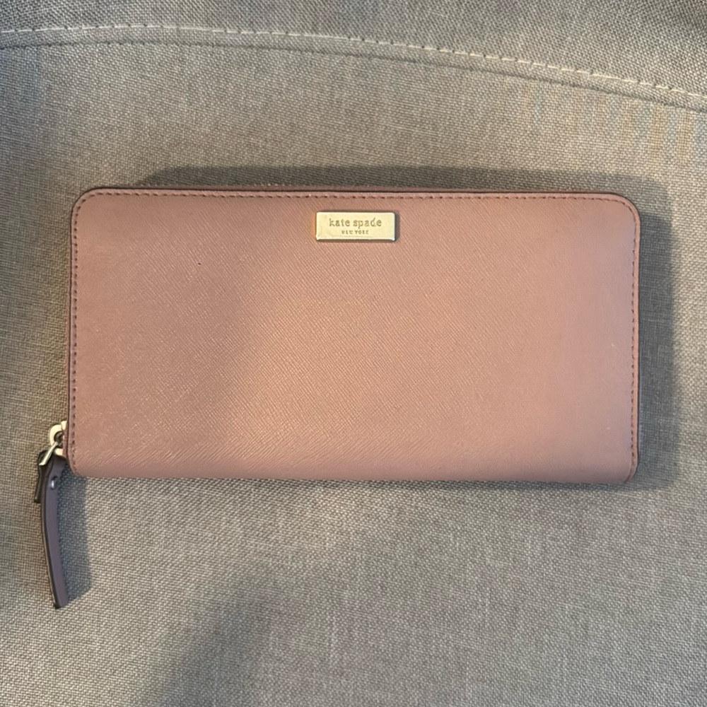 Dusty rose colored Kate spade wallet
